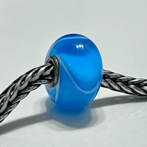 Authentic Trollbeads Blue Armadillo Bead